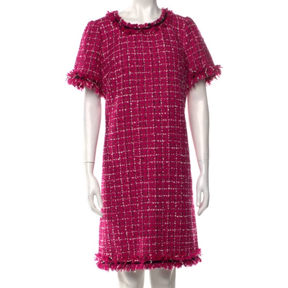 Kate Spade Pink Tweed Holiday Mini Dress